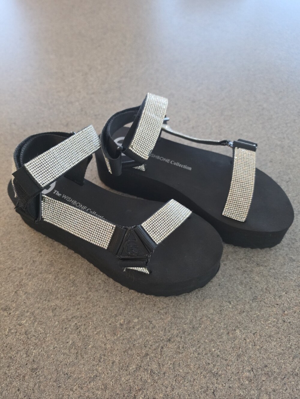 The Wishbone Collection Rhinestone Sandals 1.85" Lift